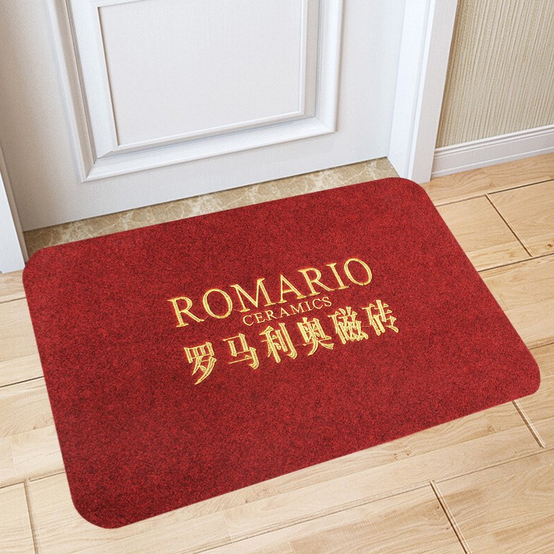广告地毯门垫logo蹭蹭垫广告垫防滑垫地毯餐厅红色礼品刺绣脚垫