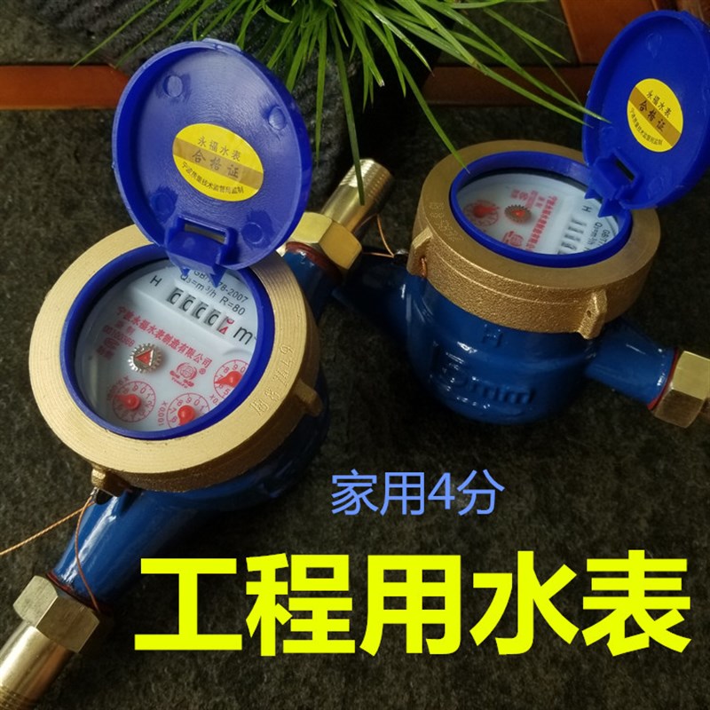 LXS-DN15mm旋翼式4分冷水表家用出租房自来水防倒转水表滴水计量