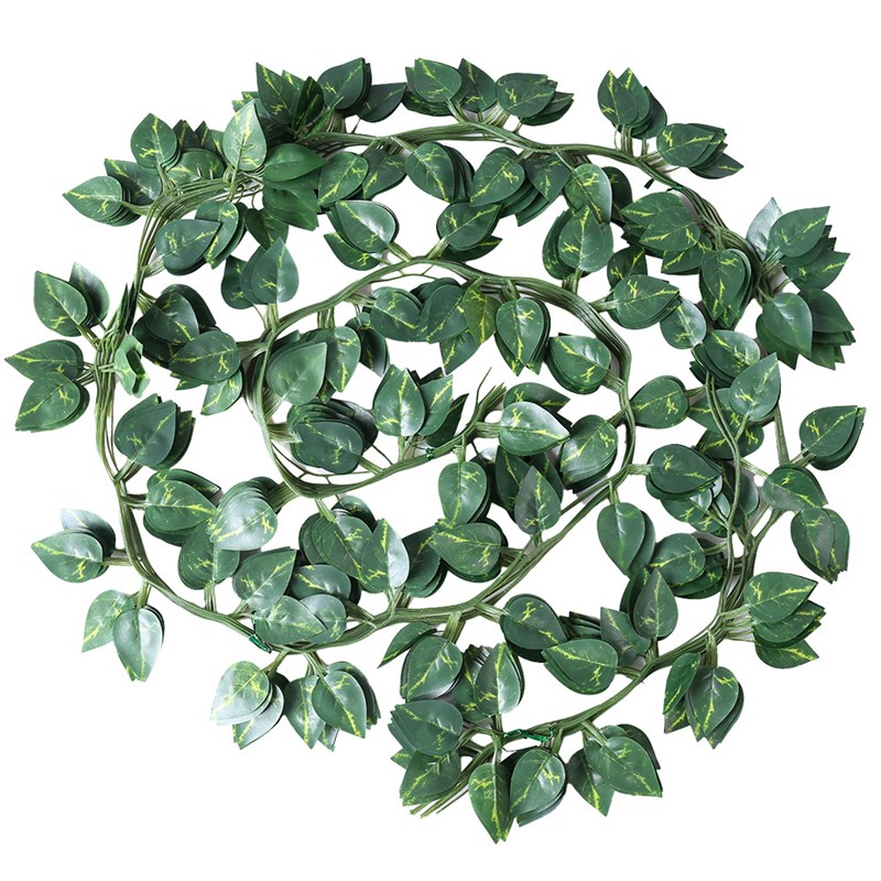 跨境仿真藤条爬山虎藤蔓植物树叶子常春藤吊顶装饰花藤假花绿萝叶