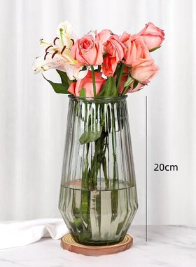 玻璃花瓶生产富贵竹百合水养鲜花干花水培插花器大号玻璃花瓶
