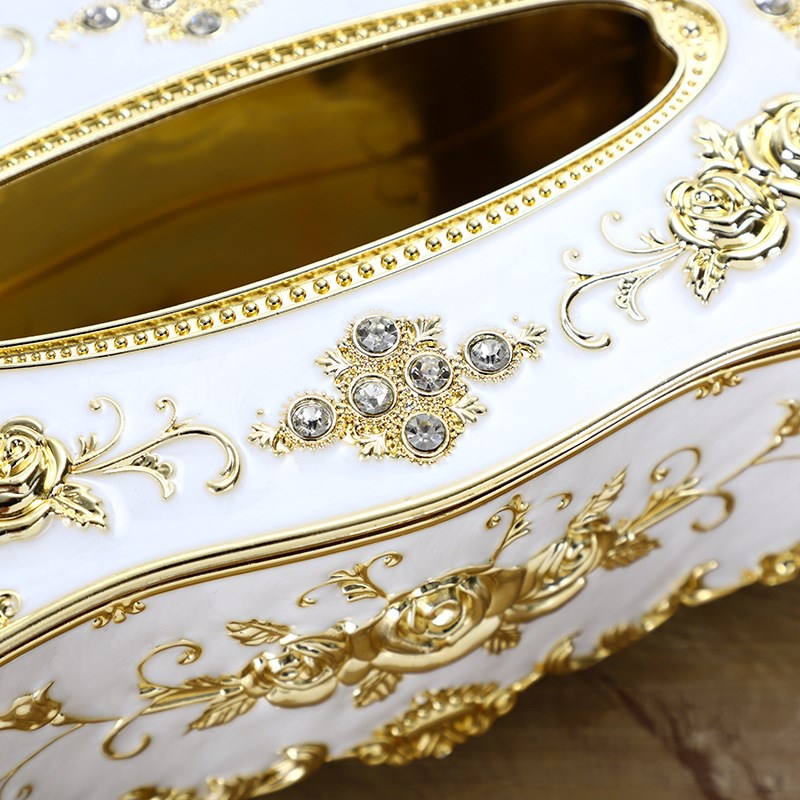 家居客厅摆件用品欧式风格塑料纸巾盒家用客厅纸盒创意摆件纸抽盒