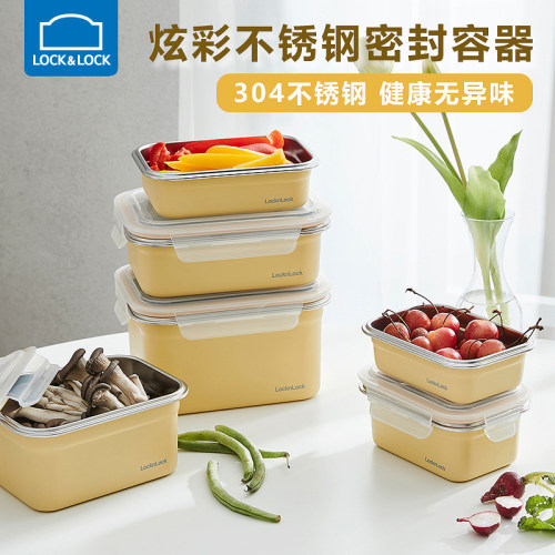 乐扣不锈钢便当盒水果收纳密封