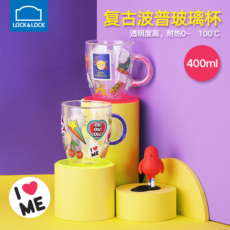 乐扣乐扣玻璃杯桌面带把手家用可爱双层耐热喝水泡茶咖啡杯马克杯怎么看?