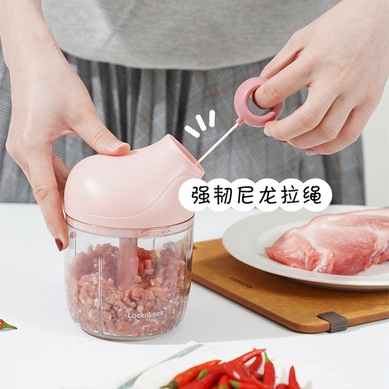 乐扣乐扣绞肉器拉蒜器蒜泥神器手动搅碎机绞蒜泥压蒜蓉家用料理器