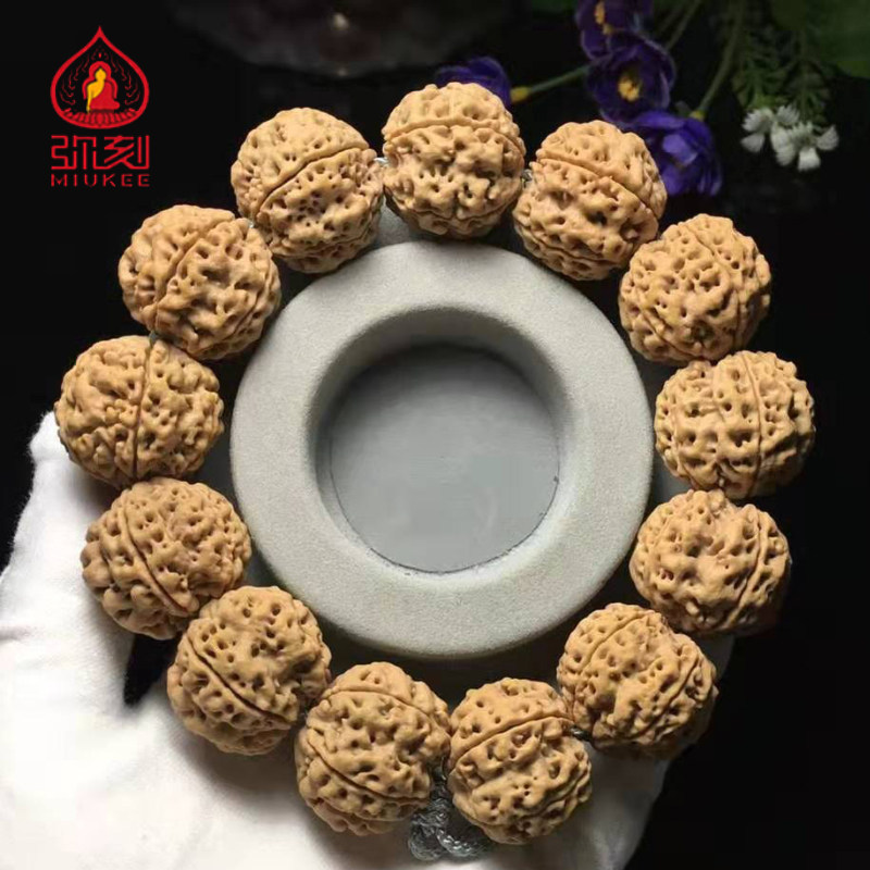 弥刻毕业级爆肉蜂窝5瓣24mm尼泊尔大金刚大双龙菩提佛珠手串男士