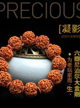 孤品爆肉尼泊尔菩提子手串大金刚
