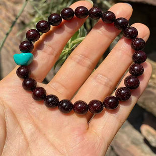 一物一拍印度小叶紫檀老料0.8*23爆满金星酒红手串女配饰文玩国风