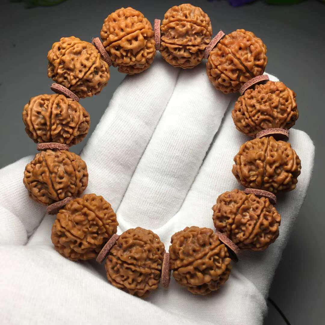 弥刻尼泊尔7瓣22mm+大金刚红皮大满肉超高油性上手既红7瓣手串
