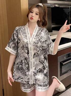 睡衣女夏季冰丝短袖薄款2025年
