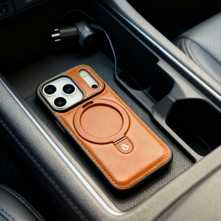 高档皮质15苹果17promax手机壳air磁吸支架iPhone16商务皮套适用13潮牌轻奢风12全包防摔p保护套小众高级感新