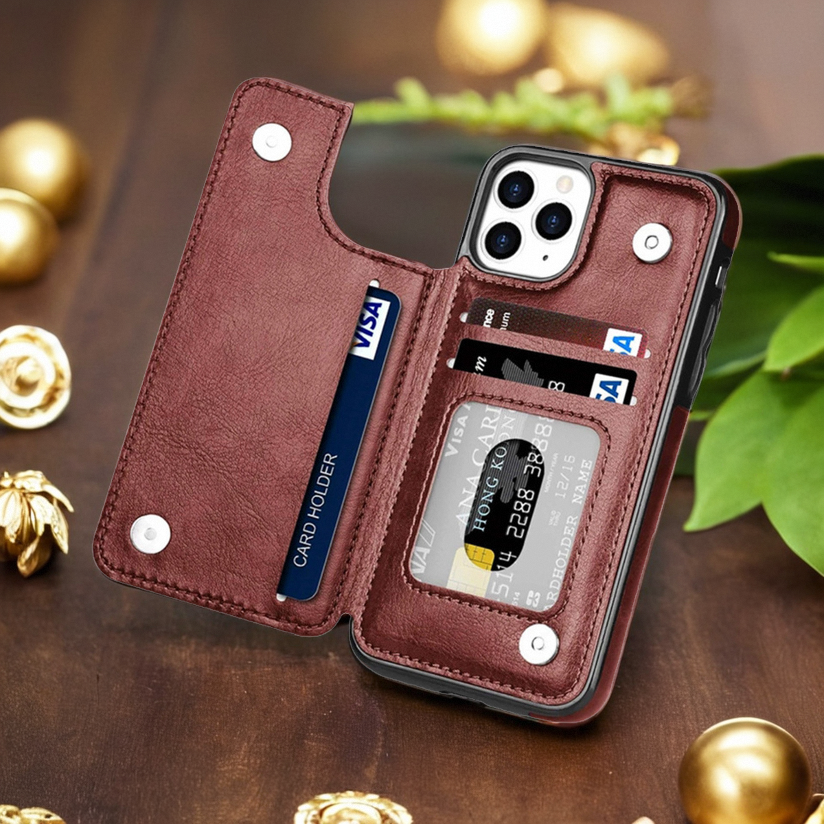 疯马纹皮质苹果15promax手机壳16翻盖插卡包iPhone14潮牌轻奢风适用13个性男女商务12防摔高级感保护套11外壳