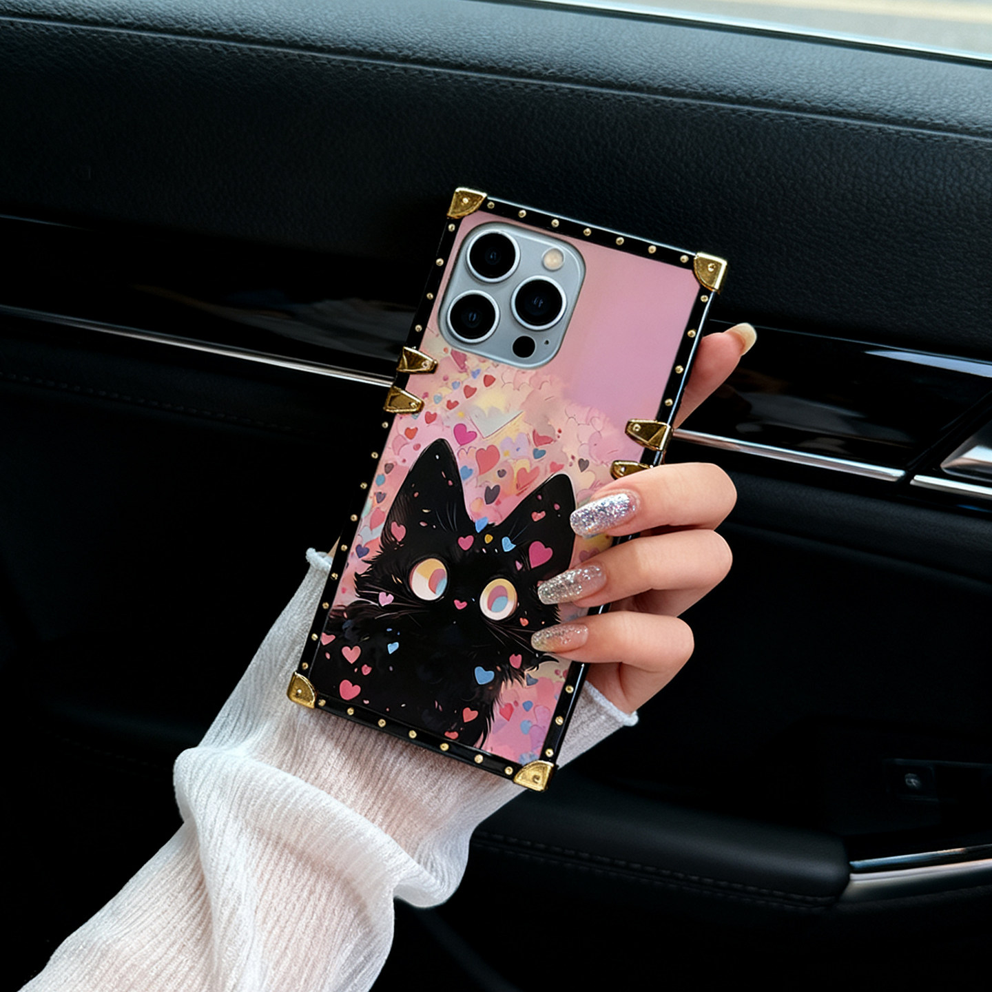 轻奢风防摔iPhone16pro手机壳网红17air时尚苹果15promax创意全包式适用14高级感网红保护套13方形潮牌12新款