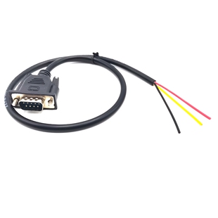 专业订制RS232串口线COM口线单头9针线单边DB9公头线3芯0.3平方