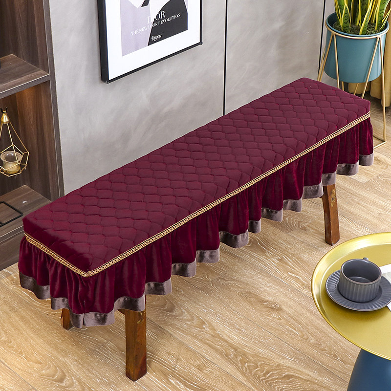 长凳子套罩加厚防滑坐垫凳子垫子