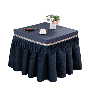 正方形烤火桌罩套冬季新款取暖桌布罩加绒加厚电炉罩套麻将机罩套