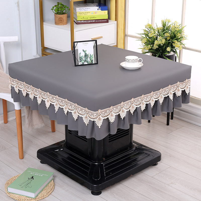 烤火桌子a罩套防水防油桌布方桌罩免洗防烫PVC正方形餐桌布防尘布,居家布艺,桌布,淘宝优惠券,粉丝福利购,淘宝优惠卷