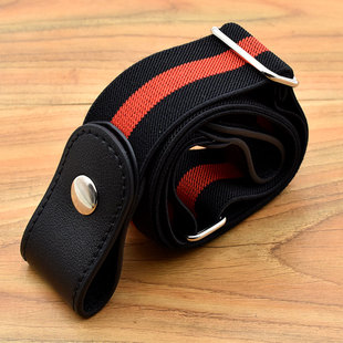 韩版扣可调节松紧弹力懒人腰带男宽牛仔裤百搭皮带隐形裤带3.5cm