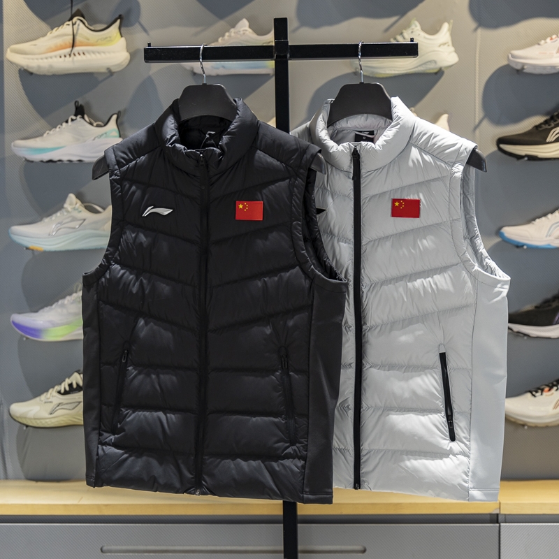 李宁羽绒马甲防风保暖