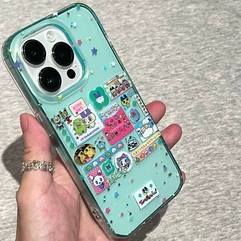 适用苹果系列iPhone17新款手机壳16promax14promax卡通半透绿拓麻歌子15promax/13pro半包大孔防摔网红保护套