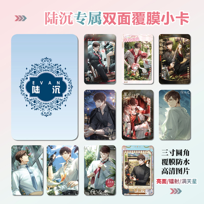 陆沉小卡照片卡贴贴纸