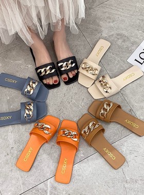 2020 Girl Flat Shoes Women Summer toe sandal flattie slipper