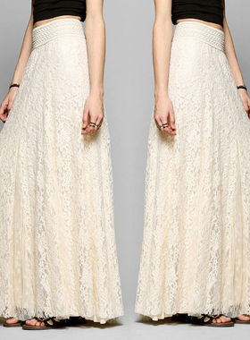 women long lace skirt casual dress summer white skirts 2023