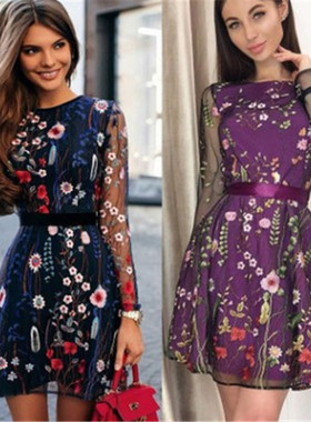 2019 summer dresses women gown casual lace dress 女连衣裙