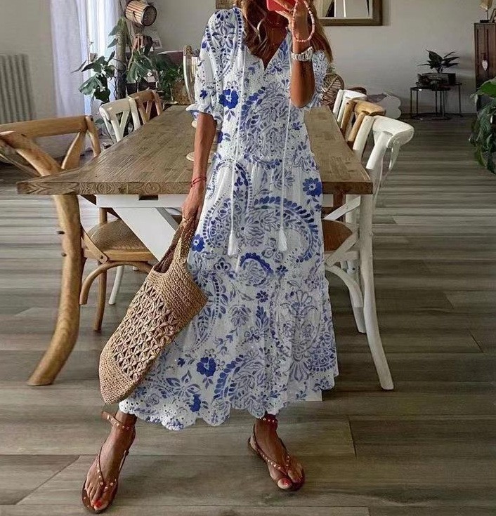 summer dresses long dress women woman maxi beach plus size 女装/女士精品 连衣裙 原图主图