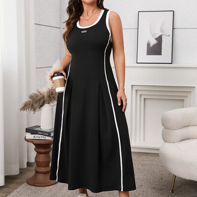 女装长裙气质吊带收腰休闲连衣裙