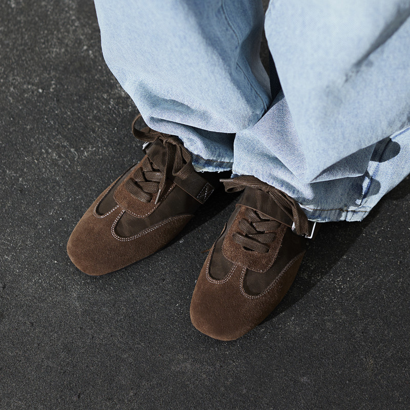 鞋女四季内增高中跟休闲德训鞋