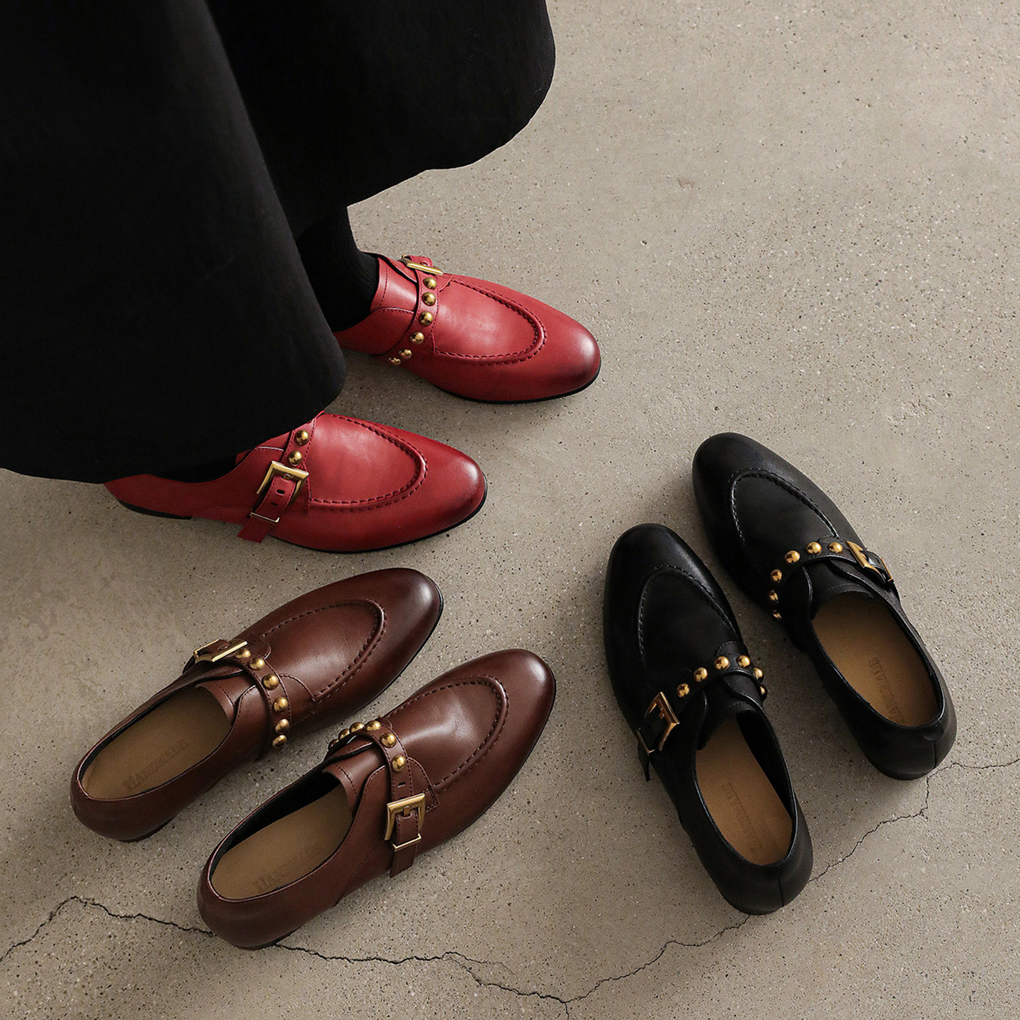 黑夫人手工英伦风铆钉皮带扣乐福鞋女圆头低跟百搭复古小皮鞋单鞋,女鞋,深口单鞋,淘宝优惠券,粉丝福利购,淘宝优惠卷