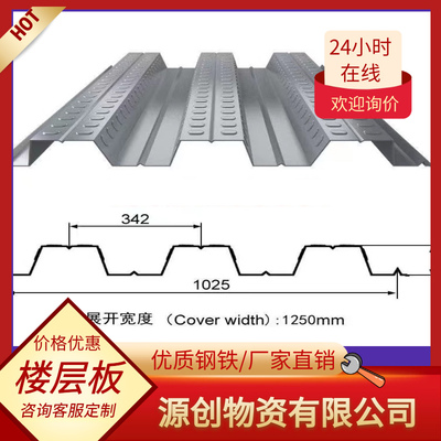 8年老店镀锌楼承板压型瓦楞板免浇筑楼层板0.6mm0.8mm1.0mm1.2mm