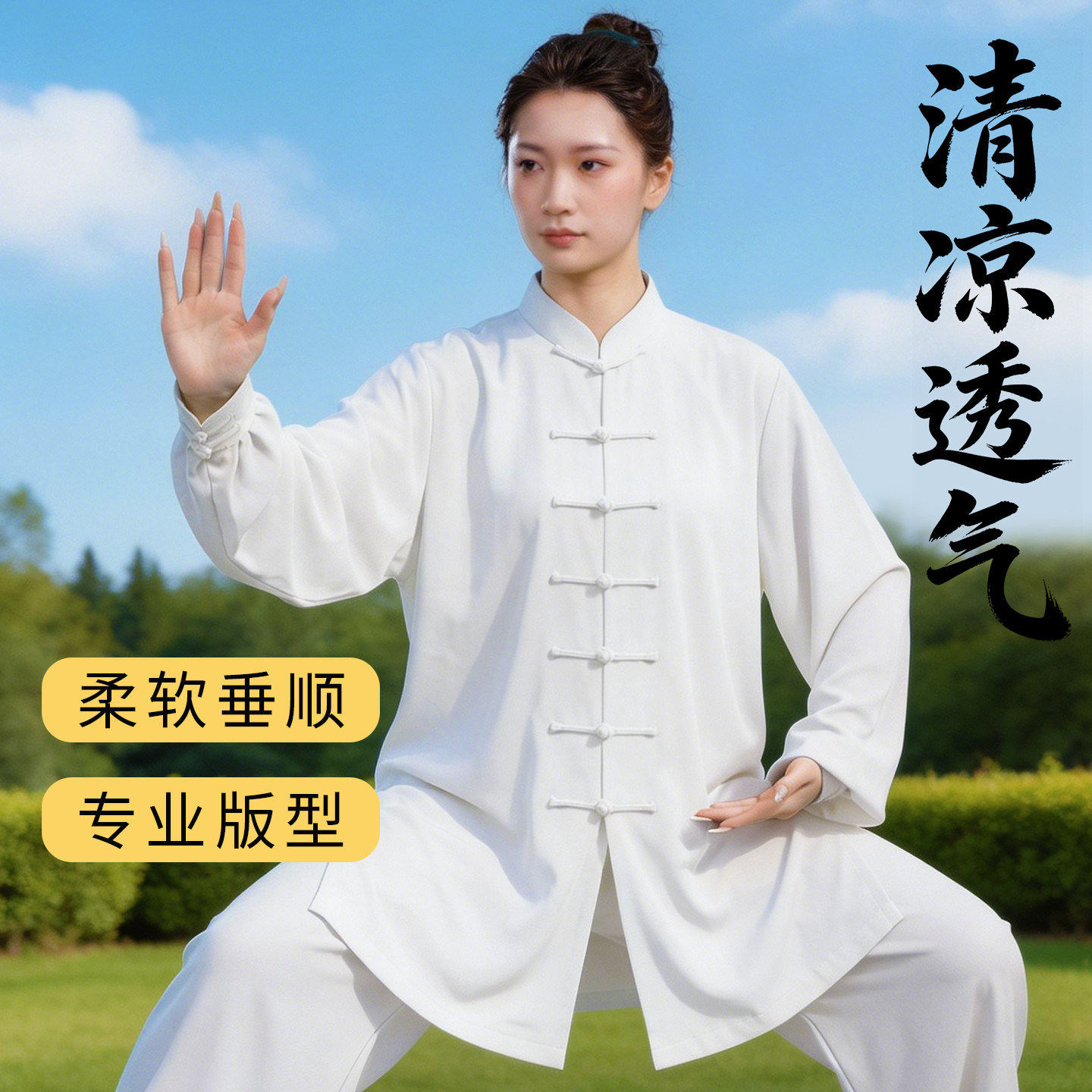 夏季薄款日常可穿专业太极服图片