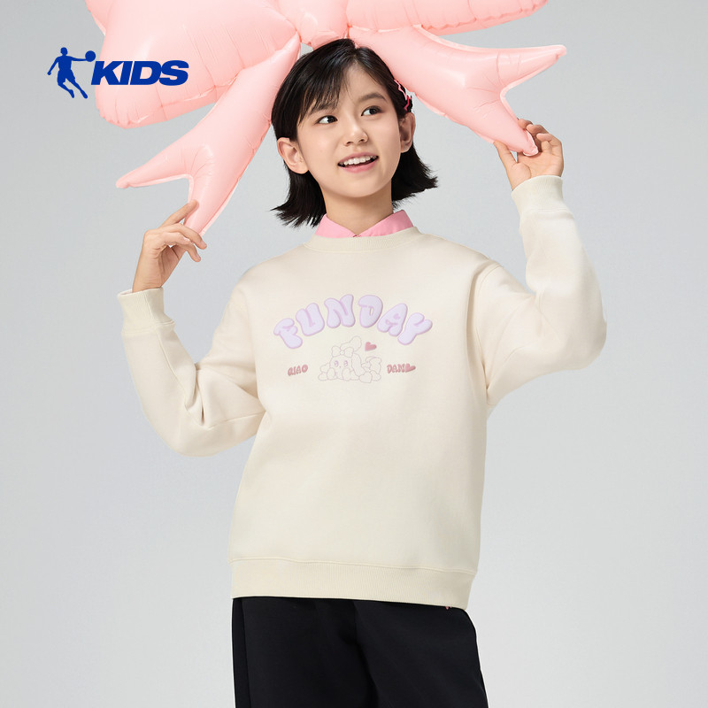 商场同款乔丹女童卫衣2026春季新款大童圆领套头上衣TDDWDB261074