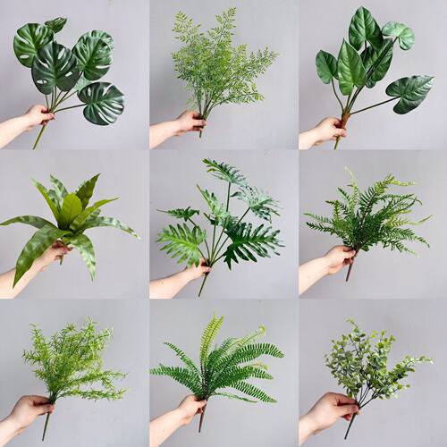北欧仿真绿植软胶蕨类波斯叶植物