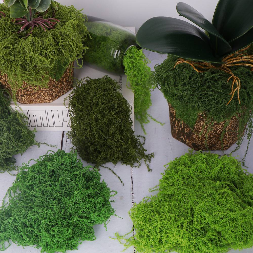 仿真丝状苔藓人造景观青苔丝绿植图片