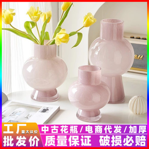 法式中古芬顿花瓶玻璃高级感琉璃
