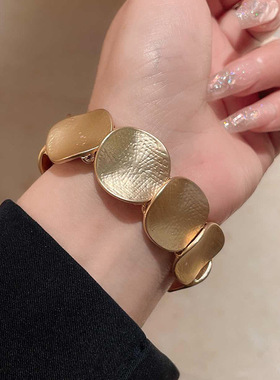 金属复古几何形手镯高级感手串女 小众设计气质轻奢冷淡风手饰