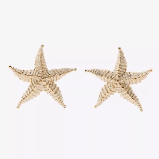 满39包邮zara夏季新品女装动物海星耳钉超大耳坠欧美夸张个性耳饰