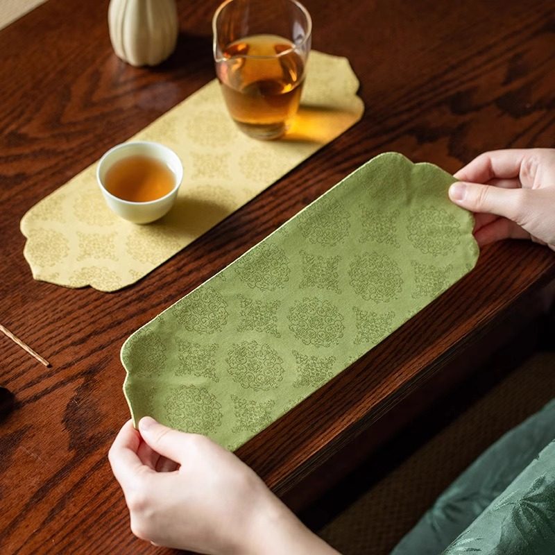 茶席小垫子长条新中式高档轻奢手工双面精棉迷你便携旅行干泡茶垫,居家布艺,茶席,淘宝优惠券,粉丝福利购,淘宝优惠卷