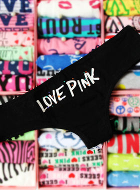 3条包邮 PINK PLAY纯棉可爱蕾丝性感少女内裤运动低腰女士三角裤