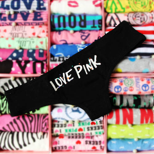 3条包邮 PINK PLAY纯棉可爱蕾丝性感少女内裤运动低腰女士三角裤