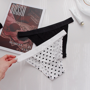 纯棉薄款 春夏透气螺纹棉半包臀无痕女生内裤 女三角短裤 极简风