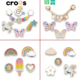 饰品适配diy金属橡胶卡通鞋 扣卡洛驰配件装 花 花鞋 crocs配饰洞洞鞋