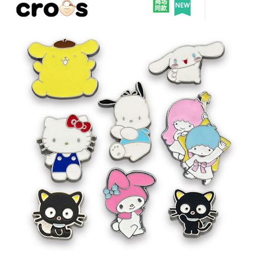 Crocs洞洞鞋可爱卡通金属鞋扣
