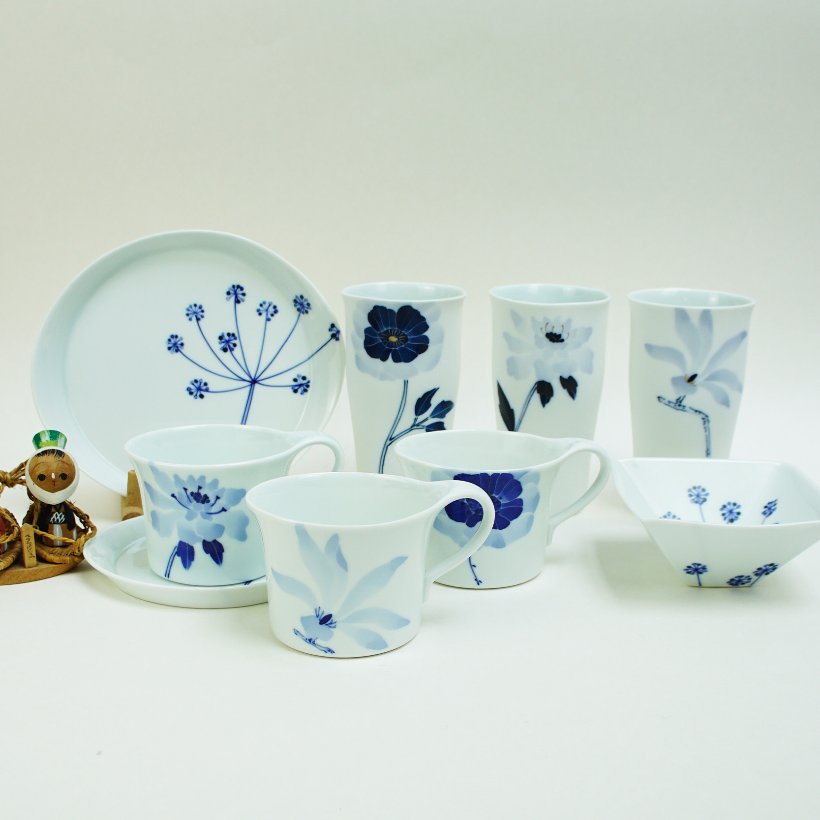 濑户烧 加藤真雪 真窑手绘白瓷马克杯手握杯点心盘日式茶具,餐饮具,马克杯,淘宝优惠券,粉丝福利购,淘宝优惠卷