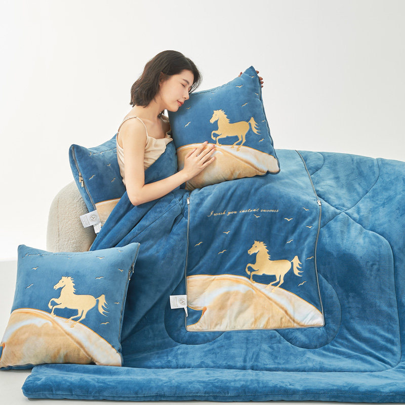 抱枕被子两用2024新款冬天季加厚靠背毯子二一枕头被,居家布艺,抱枕被,淘宝优惠券,粉丝福利购,淘宝优惠卷