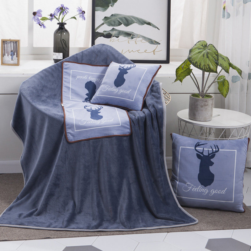 multi-function Pillow Blanket Dual use Coral carpet Cushion Pillow cover fold automobile Noon break summer quiltin the Home Fabric , Pillow/Pillow  category - from Buy2taobao.com to provide professional Taobao agent buy service