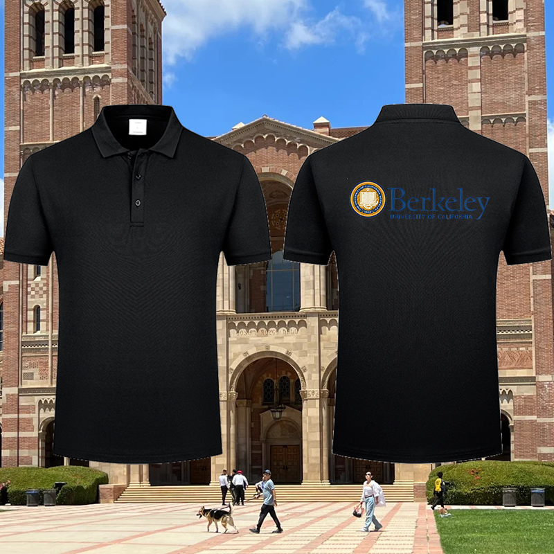 美国加利福尼亚大学伯克利分校加州大学校男女印花翻领Polo衫纪念