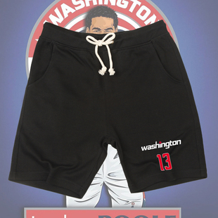 奇才普尔13号球衣印花短裤男美式复古篮球宽松休闲夏季五分裤百搭